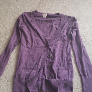 Purple cardigan